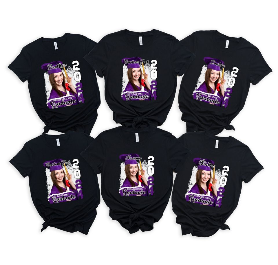 Custom Photo Printed Graduation Shirt,Custom Photo Graduation