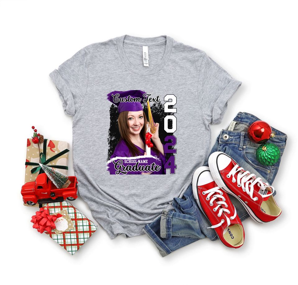 Custom Photo Printed Graduation Shirt,Custom Photo Graduation