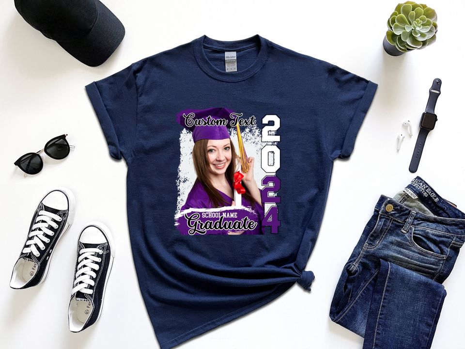 Custom Photo Printed Graduation Shirt,Custom Photo Graduation