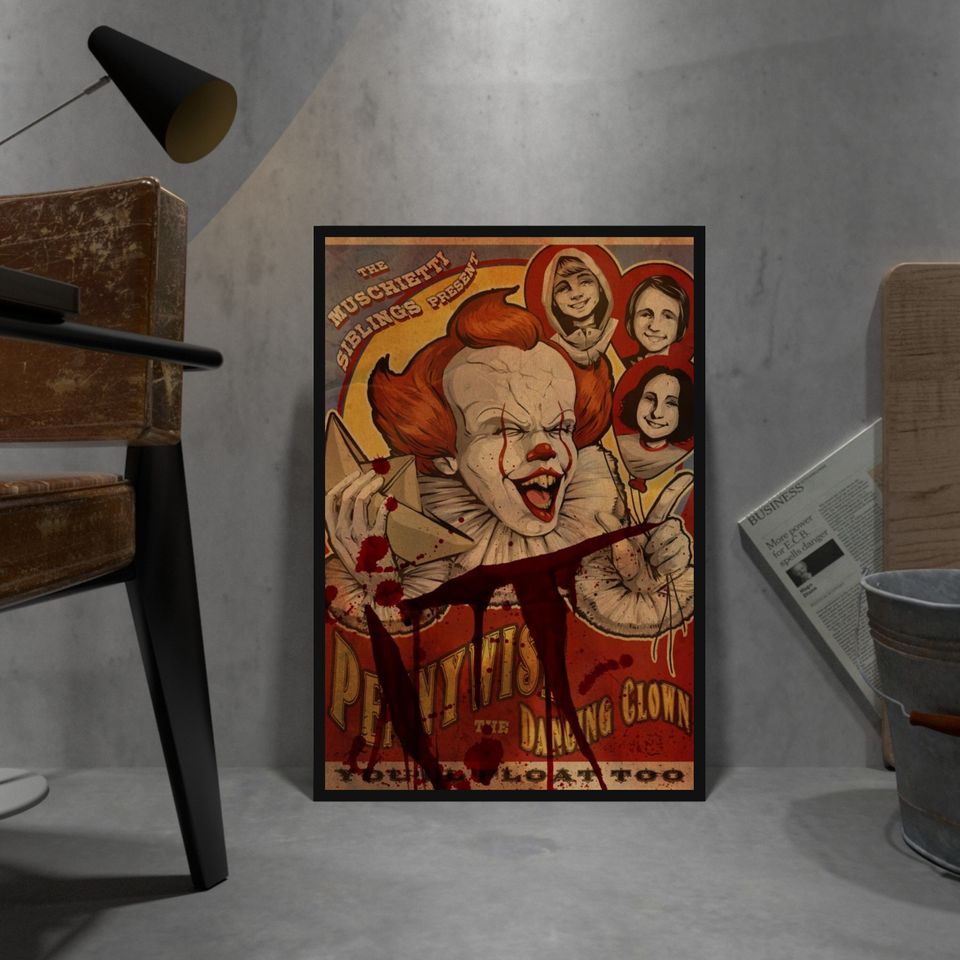 IT Poster, Pennywise Poster, Wall Decor