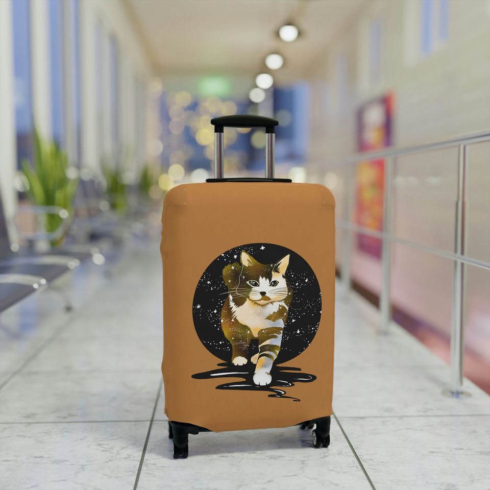 Galaxy Cat Luggage Cover, Cat Lover Gift