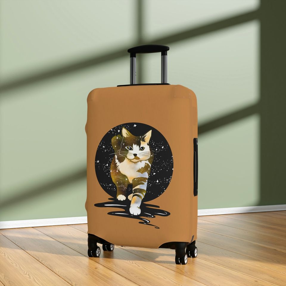 Galaxy Cat Luggage Cover, Cat Lover Gift