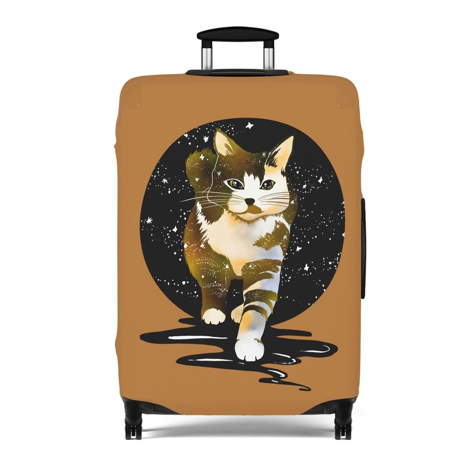 Galaxy Cat Luggage Cover, Cat Lover Gift