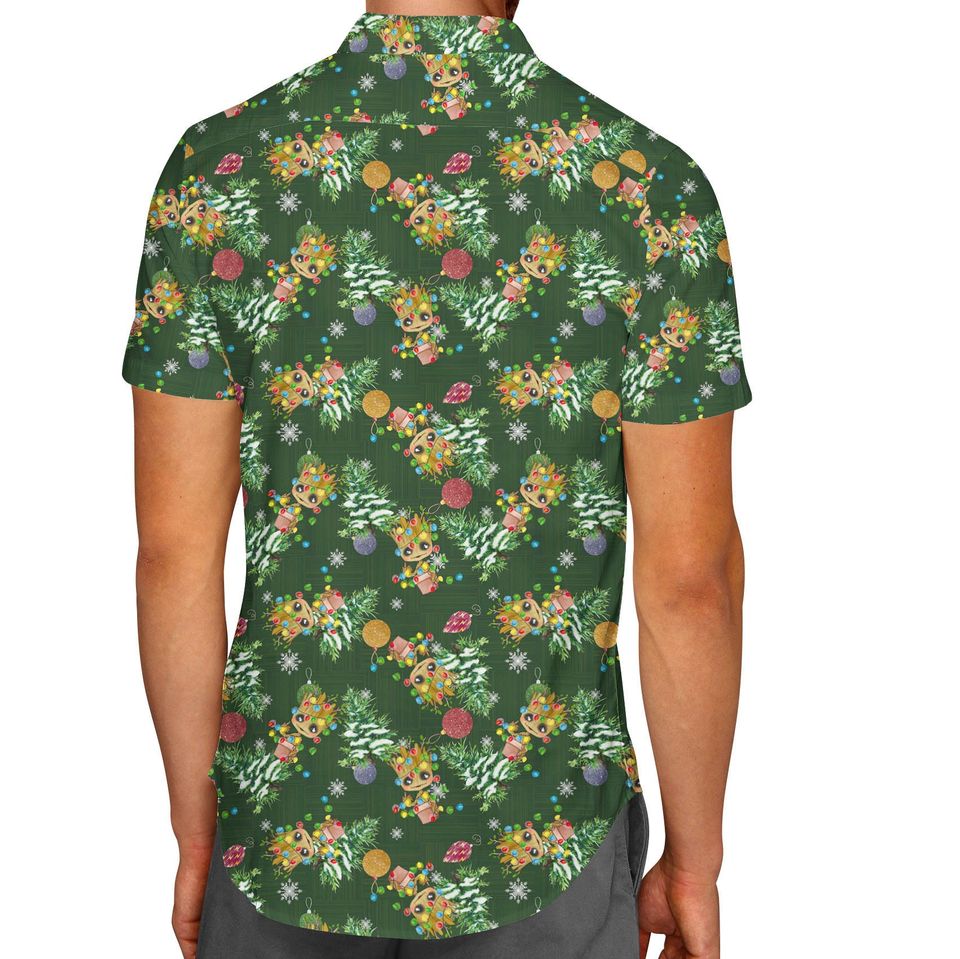 A Baby Groot Christmas Disney Hawaiian Shirt