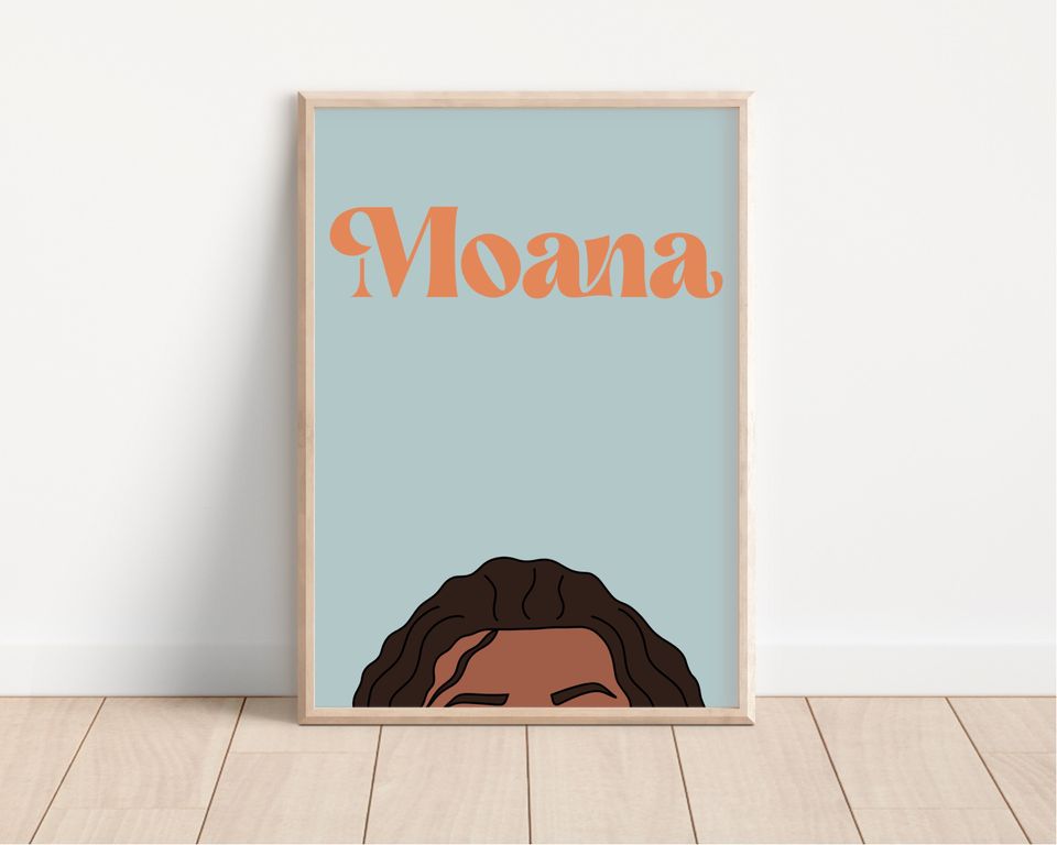 Moana Princess, Disney poster, art decoration