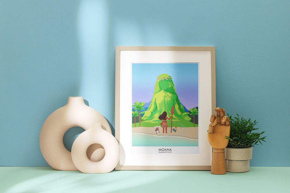 Moana Princess, Disney poster, art decoration