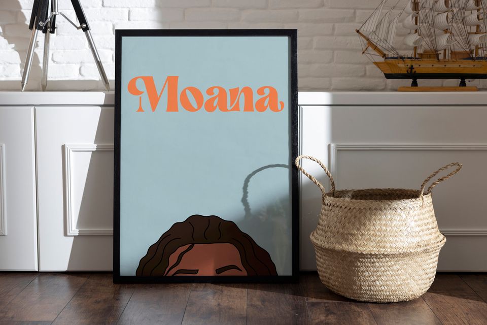 Moana Princess, Disney poster, art decoration