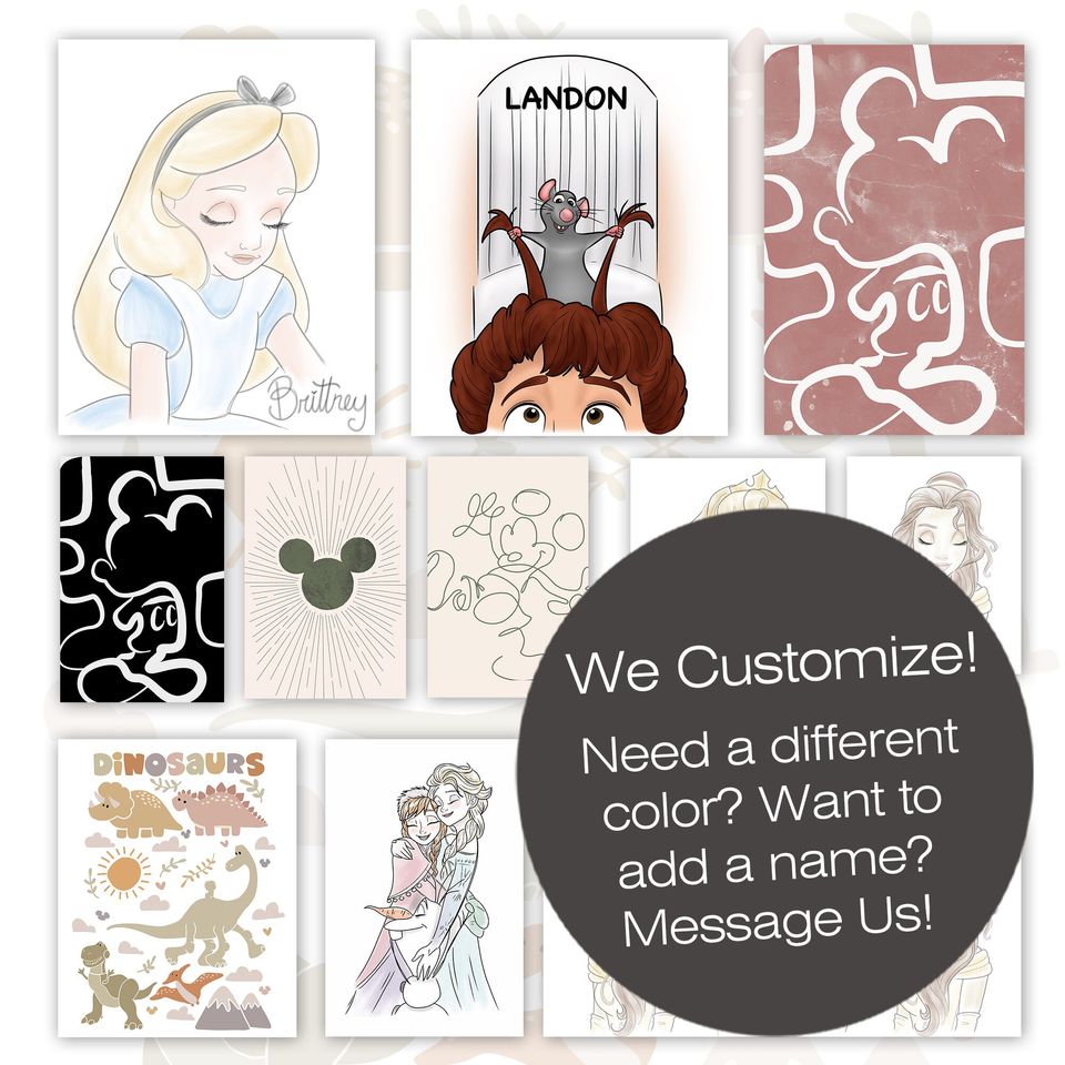 Moana Princess, Disney poster, art decoration