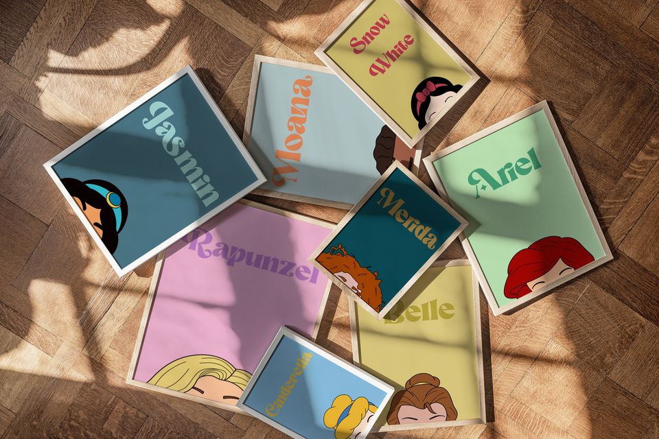 Moana Princess, Disney poster, art decoration