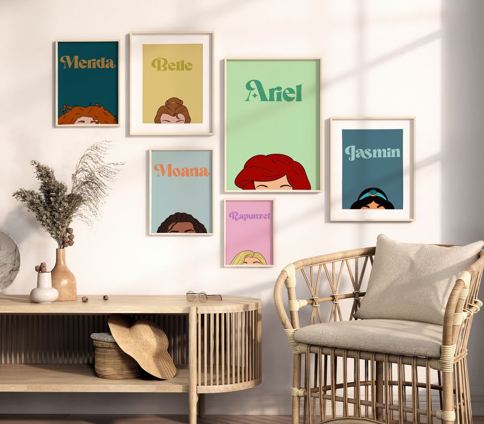 Moana Princess, Disney poster, art decoration