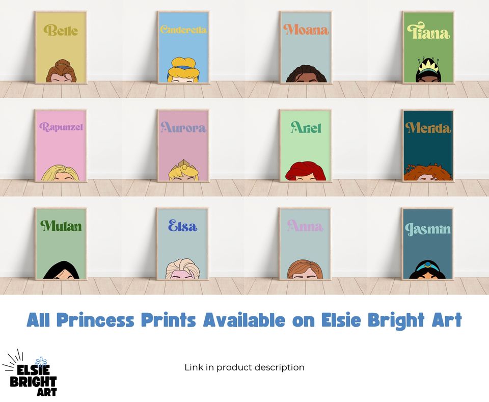 Moana Princess, Disney poster, art decoration