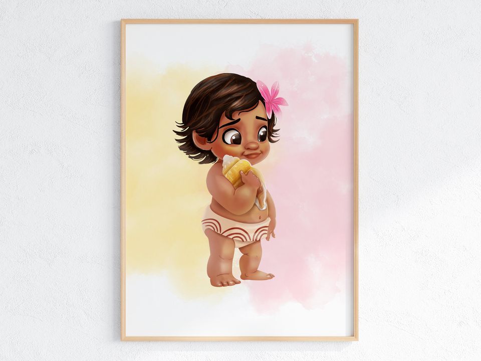 Moana Princess, Disney poster, art decoration