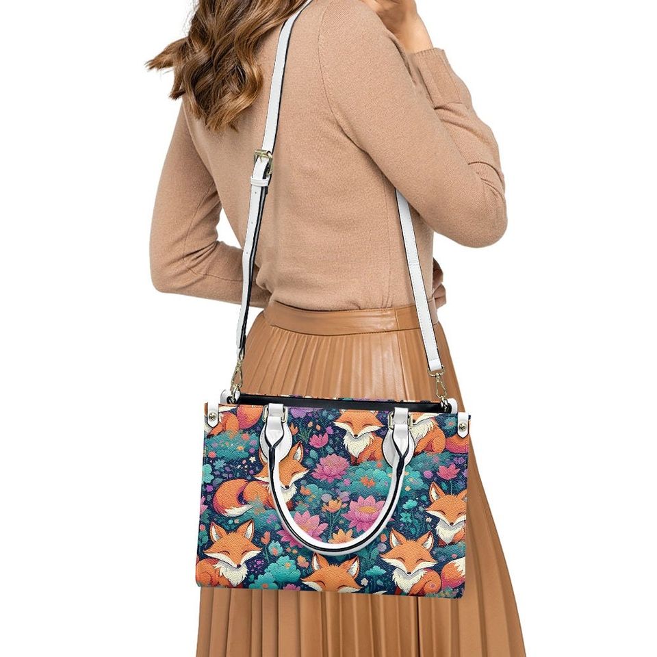fox Leather Handbag, Gift for Mother's Day