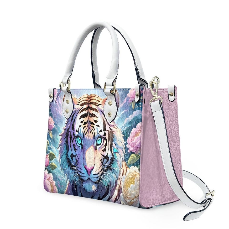 Tiger Leather Handbag, Gift for Mother's Day