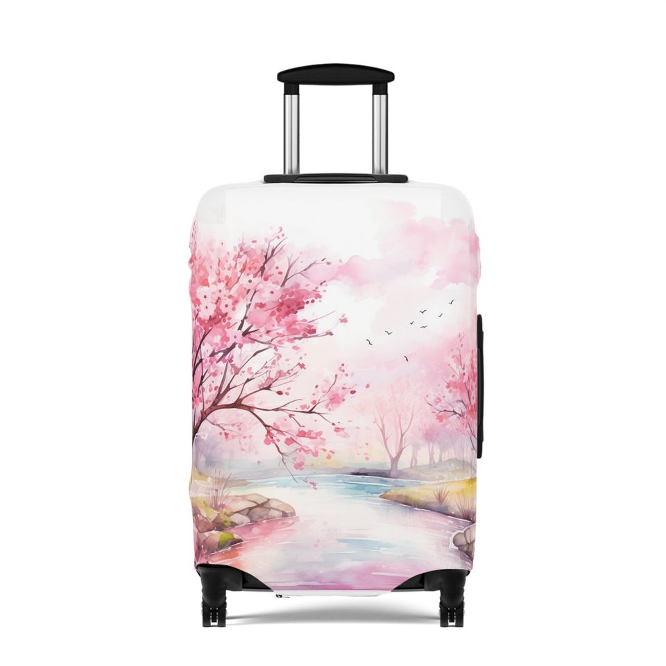 Beautiful Cherry Blossom Luggage Cover,
