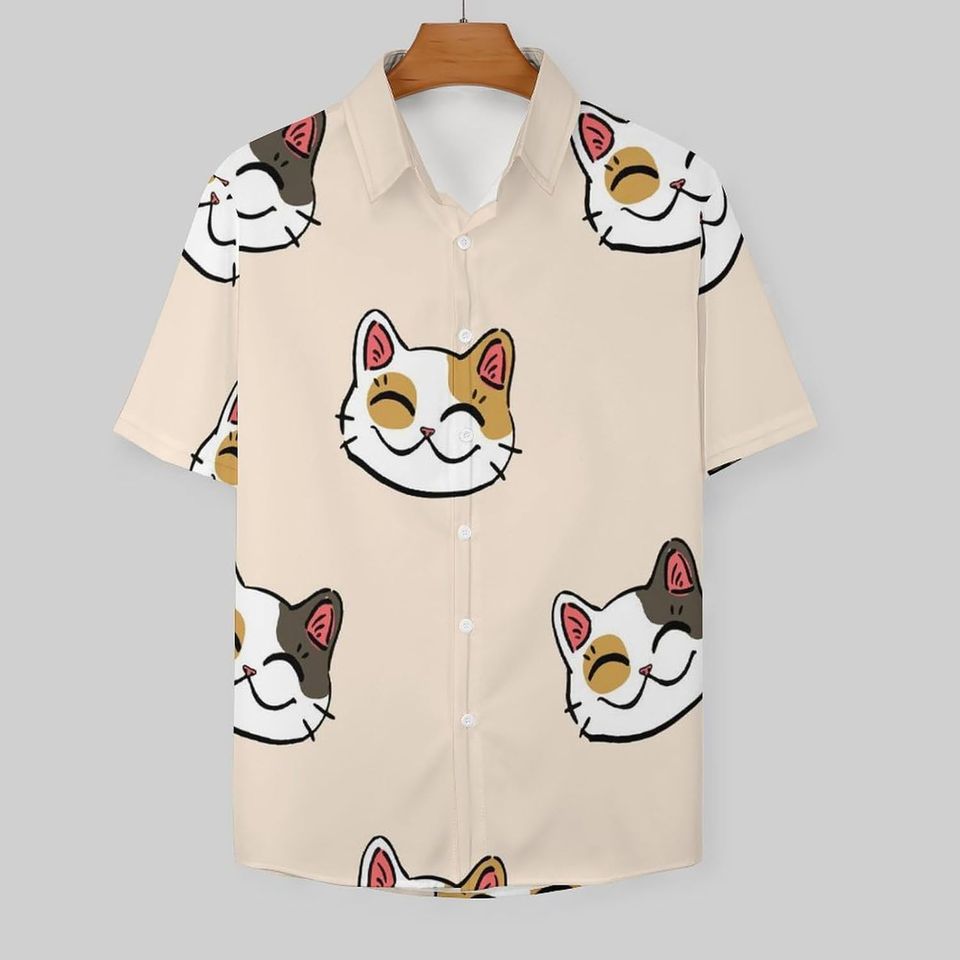 Lucky Cat Hawaiian Shirt, Cat Lovers Gift