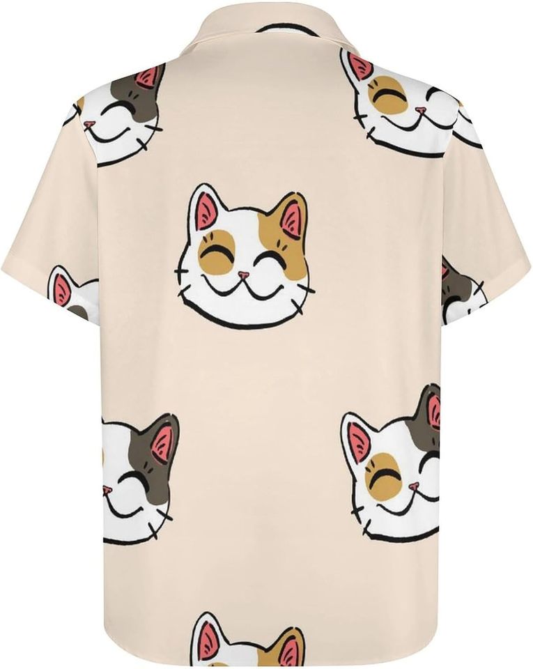 Lucky Cat Hawaiian Shirt, Cat Lovers Gift