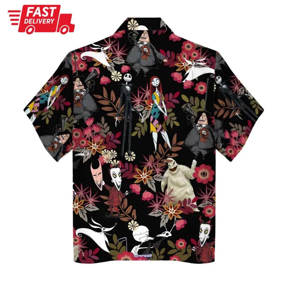 Nightmare Before Love Halloween, Movie Hawaiian Shirt Button Down
