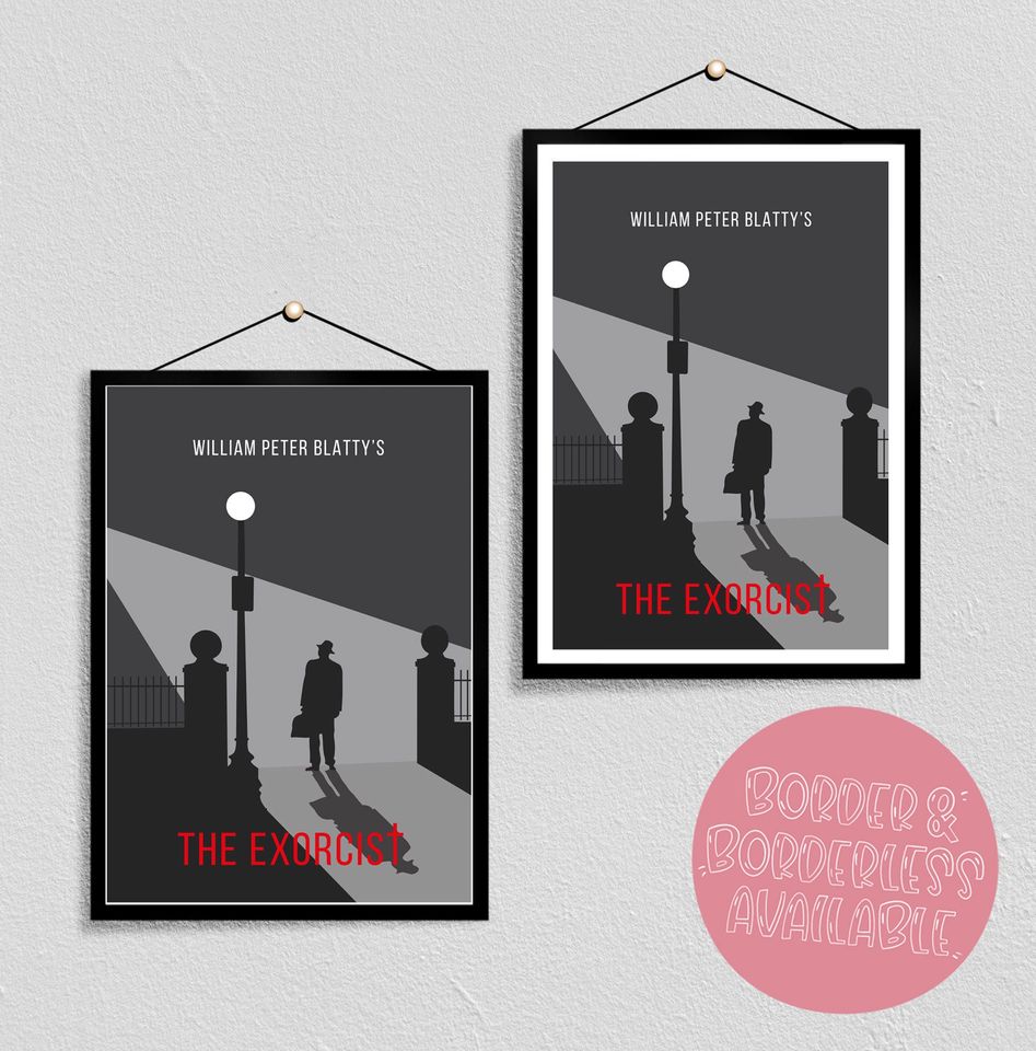 The Exorcist poster, minimalist film print - William Peter Blatty