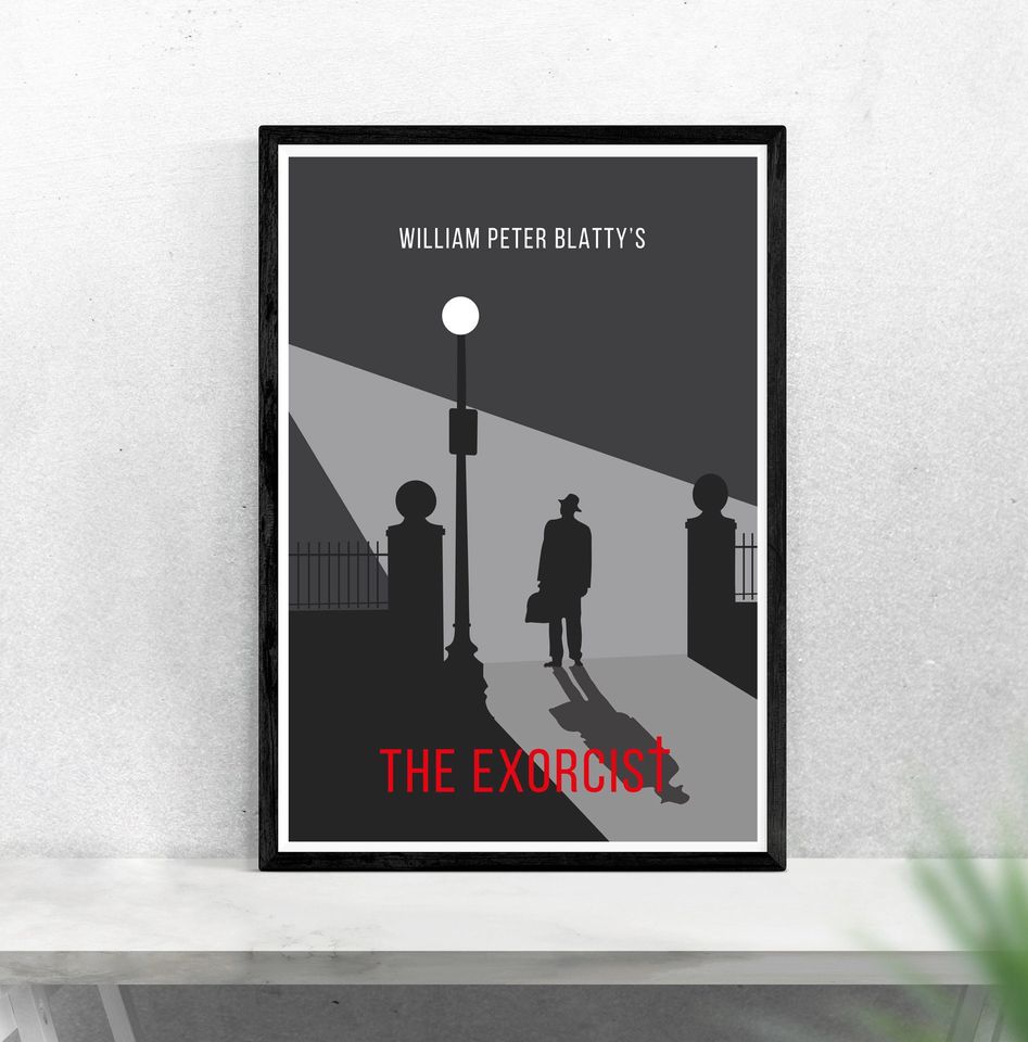 The Exorcist poster, minimalist film print - William Peter Blatty