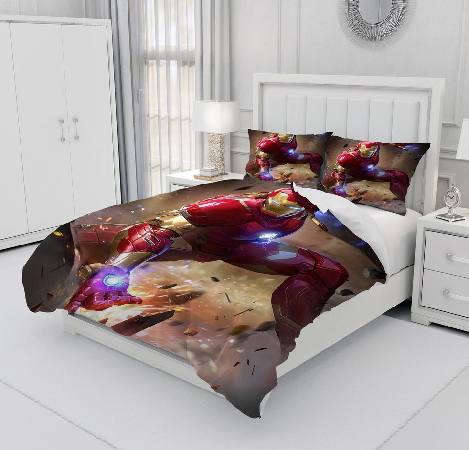 Iron Man Bedding Set, Super Hero Bedroom Decoration