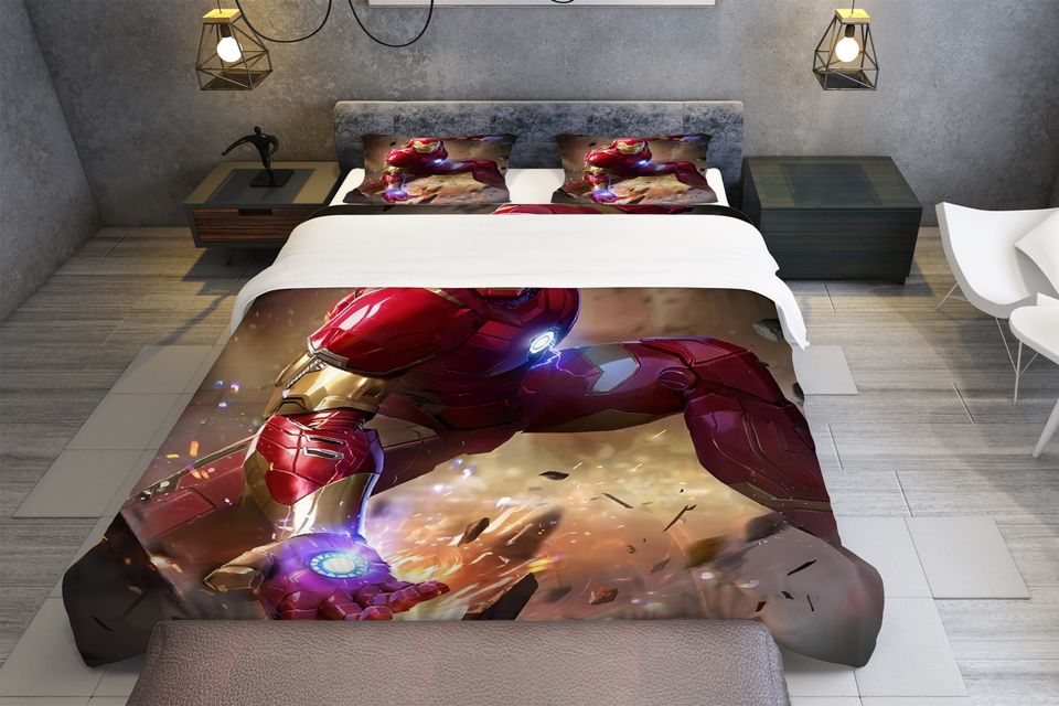 Iron Man Bedding Set, Super Hero Bedroom Decoration