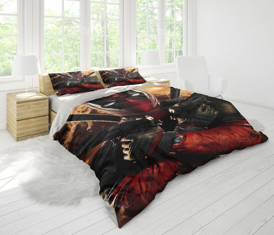 Deadpool Bedding Set, Bedroom Decoration