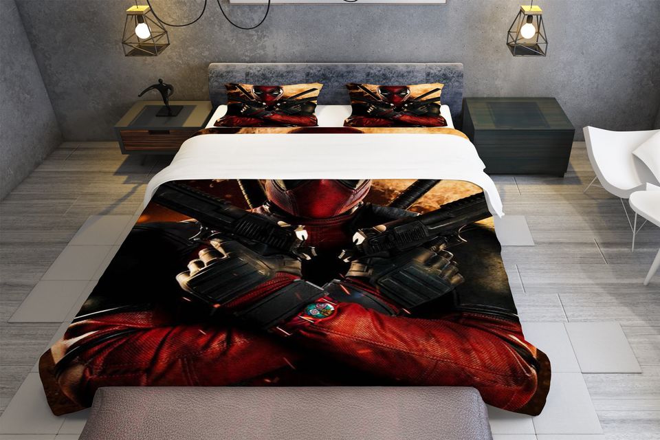 Deadpool Bedding Set, Bedroom Decoration