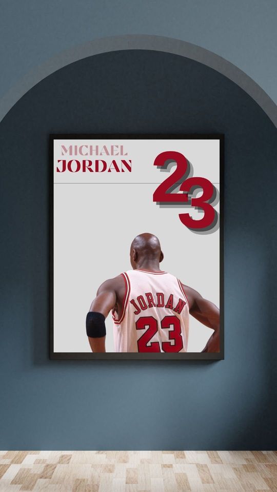 Michael Jordan Wall Decor Poster, Basketball Player Poster