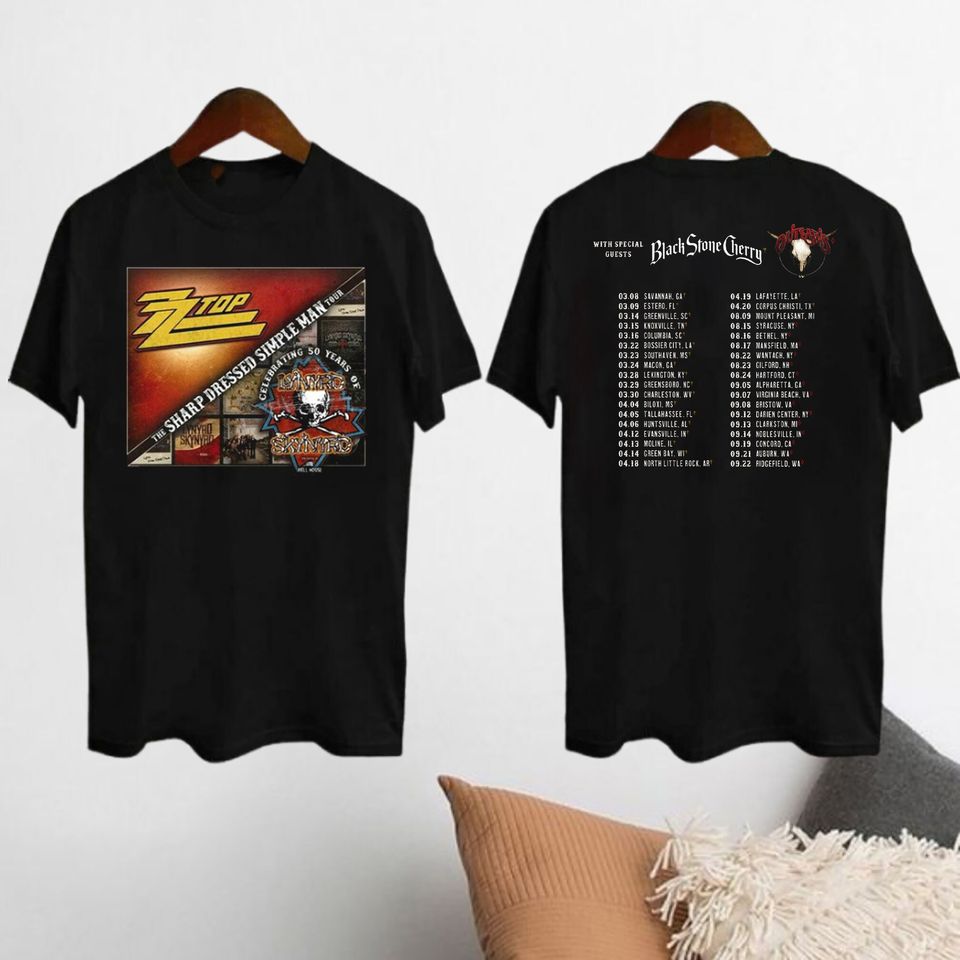 ZZ Top & Lynyrd Skynyrd shirt, The Sharp Dressed Simple Man