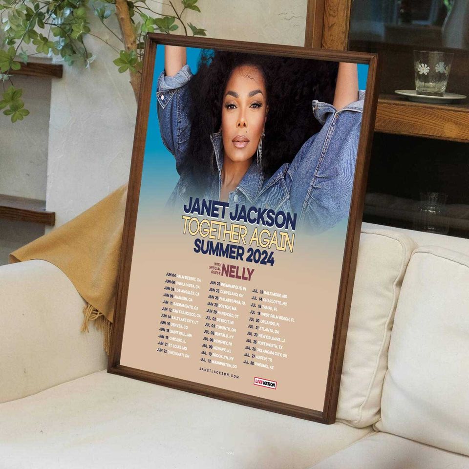 Janet Jackson - together again summer 2024 tour poster