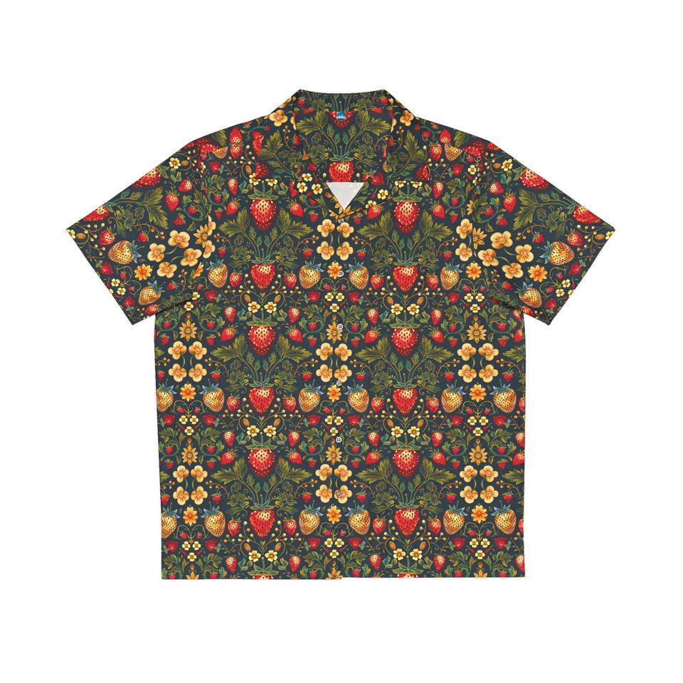 Strawberry Swing Batik Motifs Hawaiian Shirt