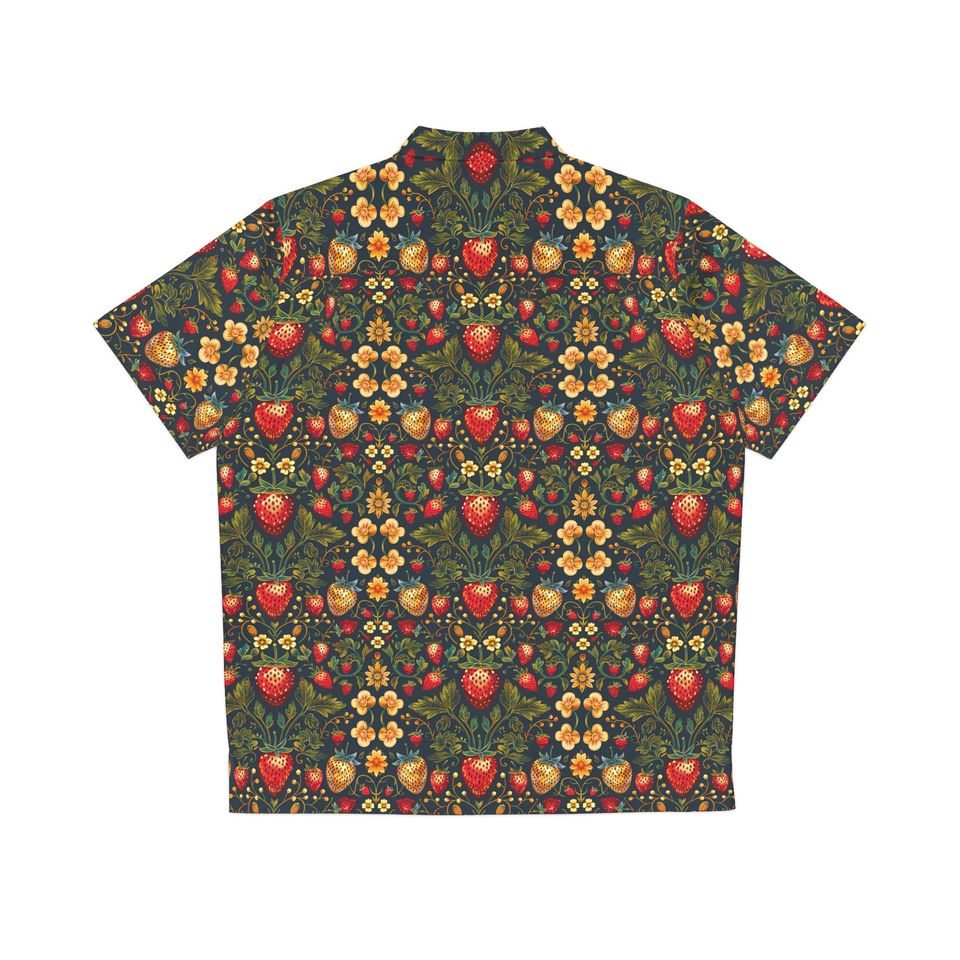 Strawberry Swing Batik Motifs Hawaiian Shirt