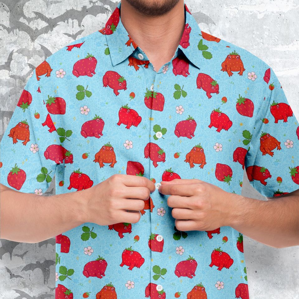 Enchanting Strawberry Toad Magical Button-Up