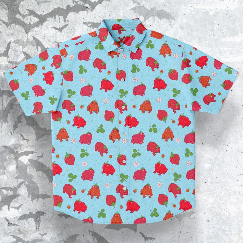 Enchanting Strawberry Toad Magical Button-Up