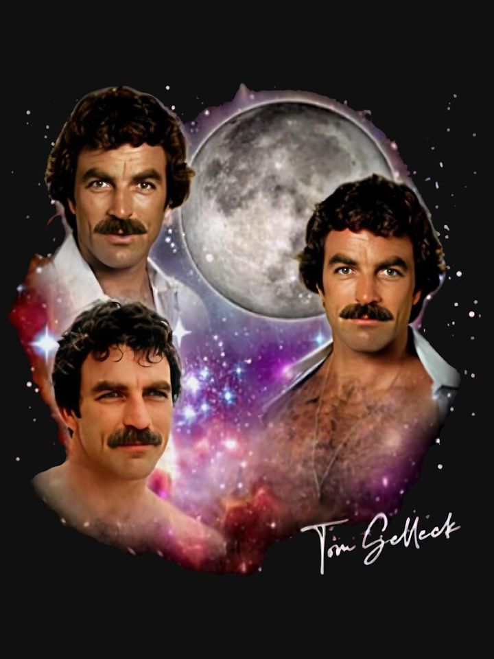 Tom Selleck Original Fan Art 80s Magnum Pi Tank Top