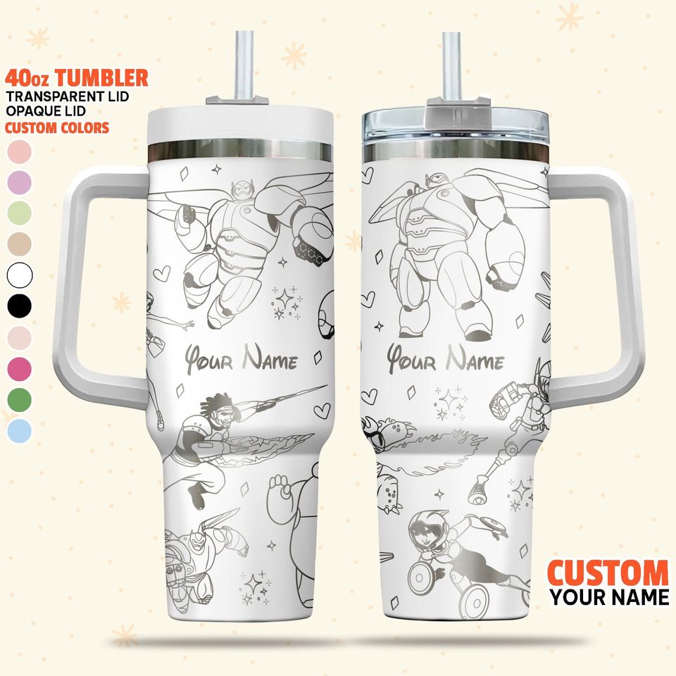 Custom Disney Big Hero Six Baymax 40oz Tumbler