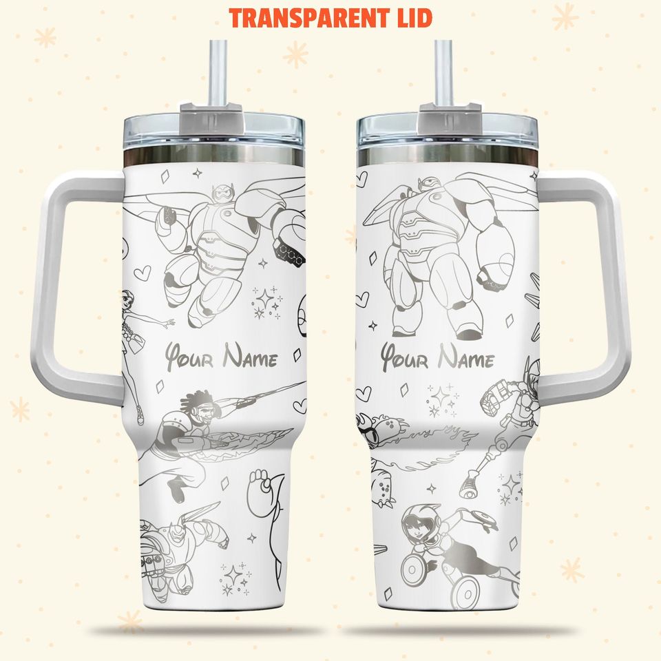 Custom Disney Big Hero Six Baymax 40oz Tumbler