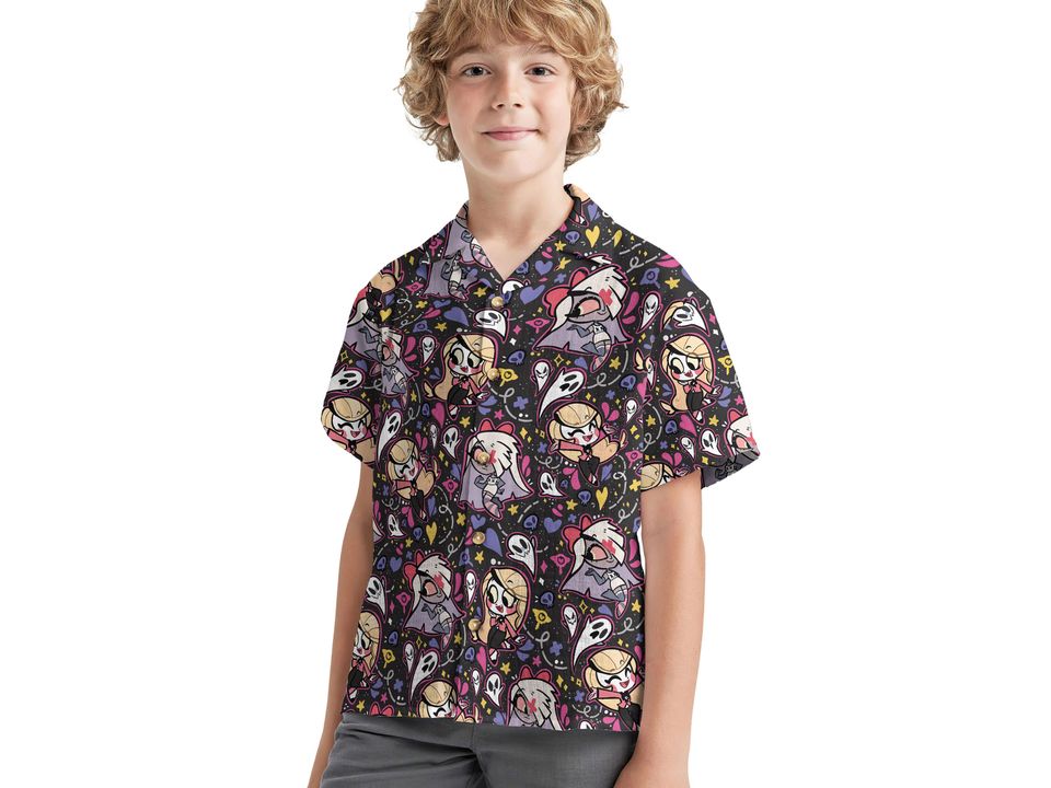 Hazbin Hotel Characters Hawaiian Shirt, Hazbin Hotel Cartoon Merch