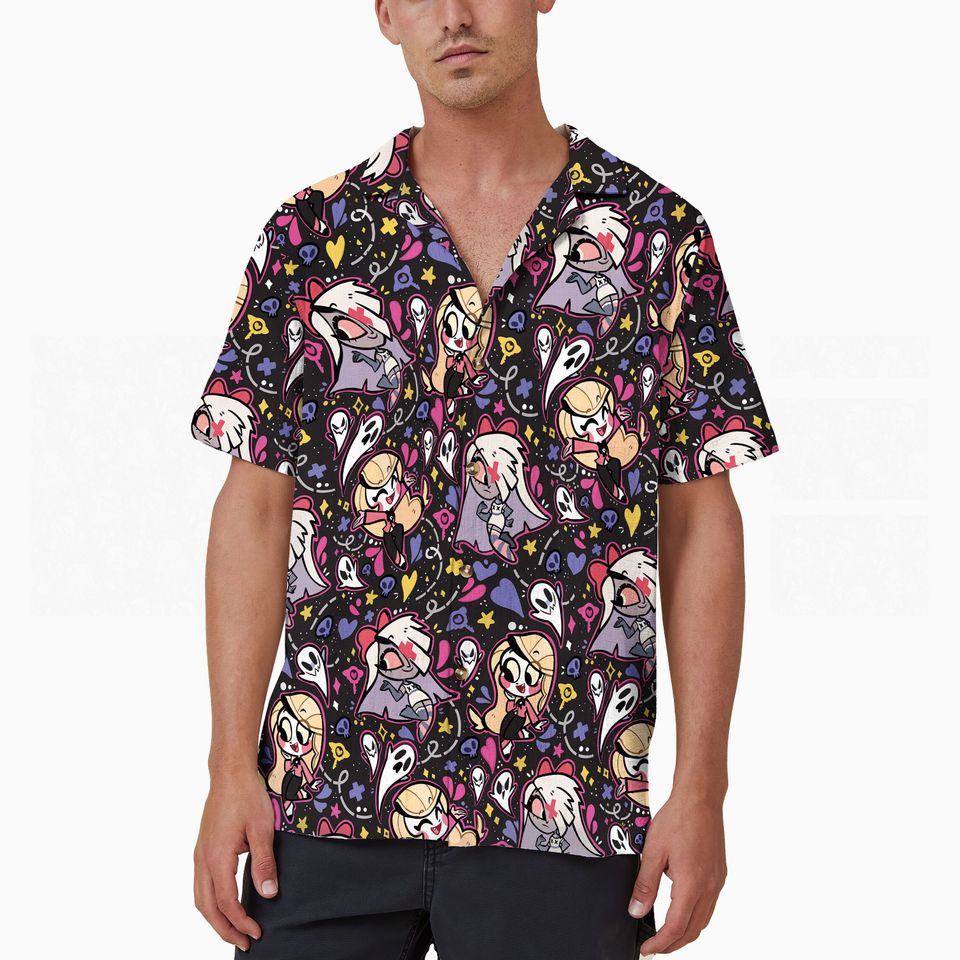 Hazbin Hotel Characters Hawaiian Shirt, Hazbin Hotel Cartoon Merch