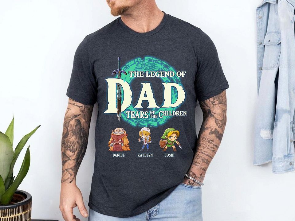 Personalized The Legend Of Dad Shirt, Zelda Dad Shirt, Custom Zelda Shirt