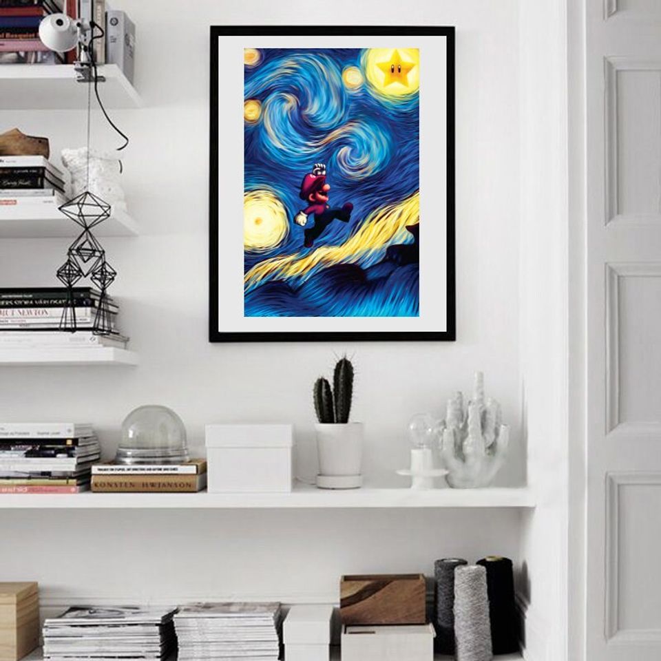 Super Mario Game Room Wall Decor, Gamer Gift