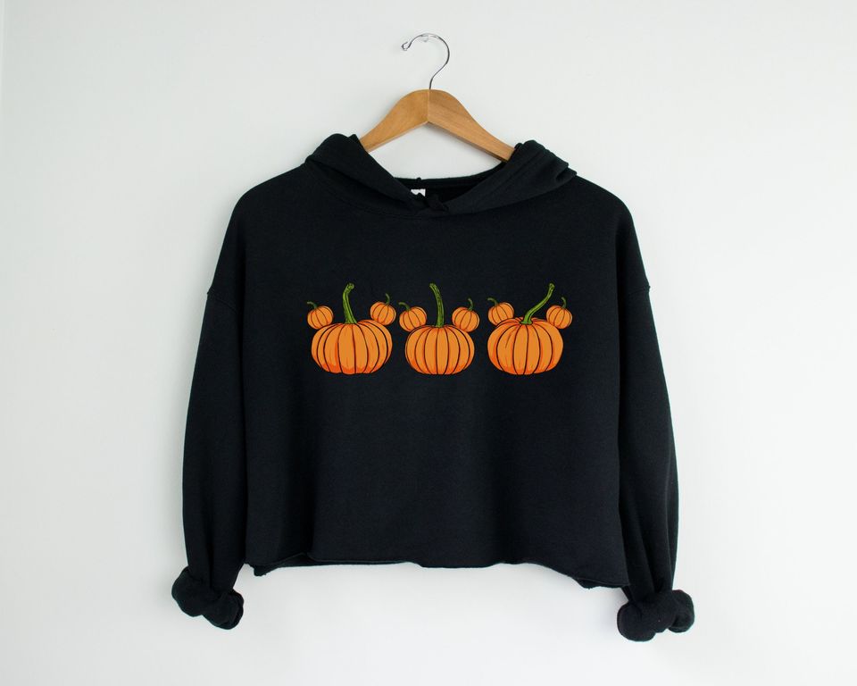 Mickey Pumpkin Cropped Hoodie | | Mickey Cropped Hoodie