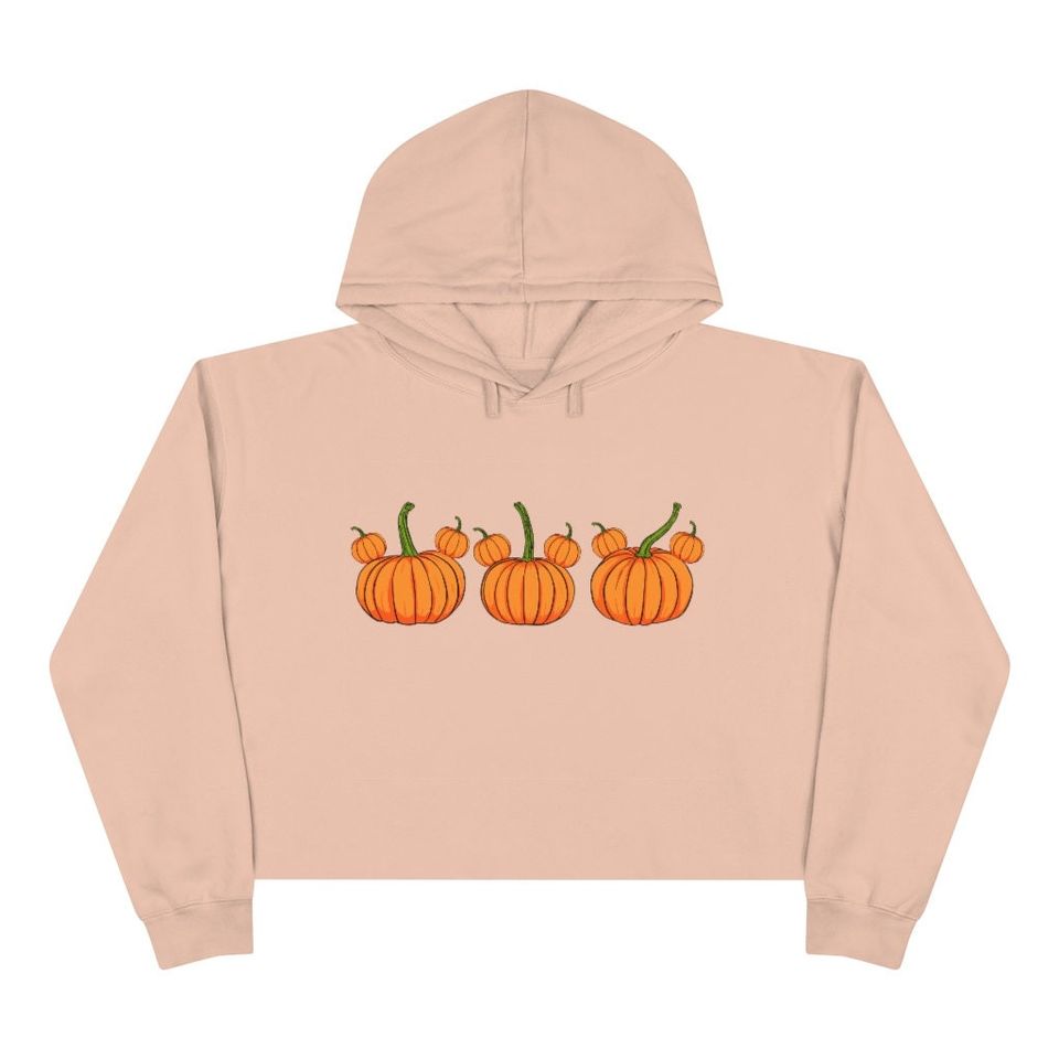 Mickey Pumpkin Cropped Hoodie | | Mickey Cropped Hoodie