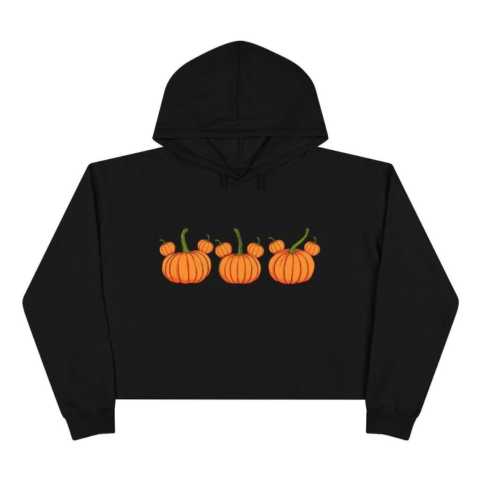Mickey Pumpkin Cropped Hoodie | | Mickey Cropped Hoodie