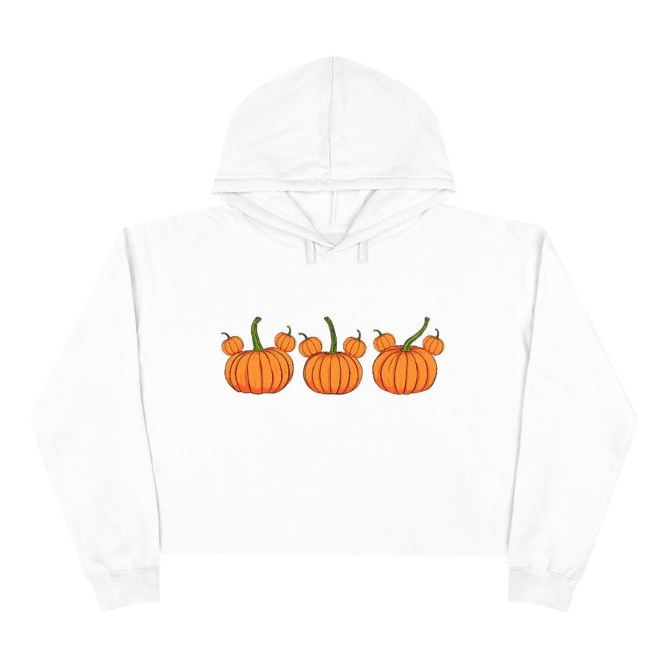 Mickey Pumpkin Cropped Hoodie | | Mickey Cropped Hoodie