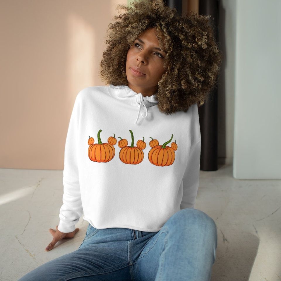 Mickey Pumpkin Cropped Hoodie | | Mickey Cropped Hoodie