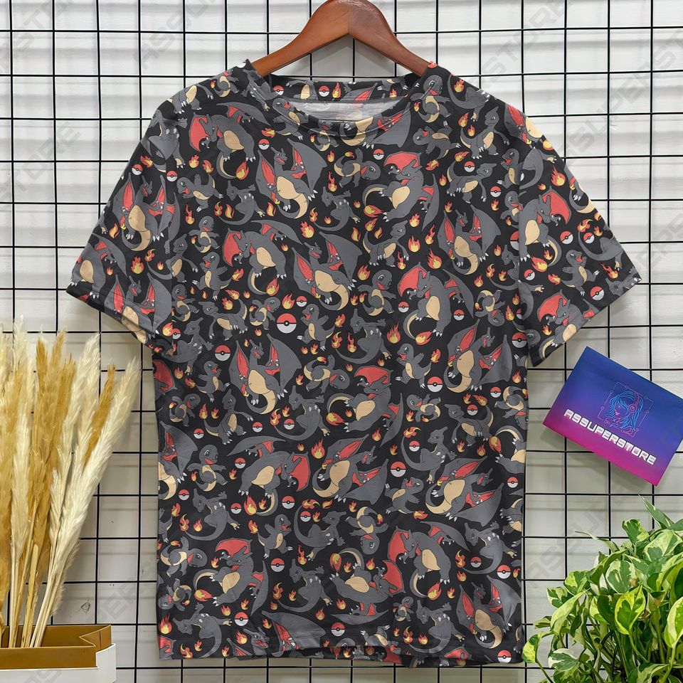 Charizard Charmander Kawaii Trendy Tshirt Charizard Funny Tshirt