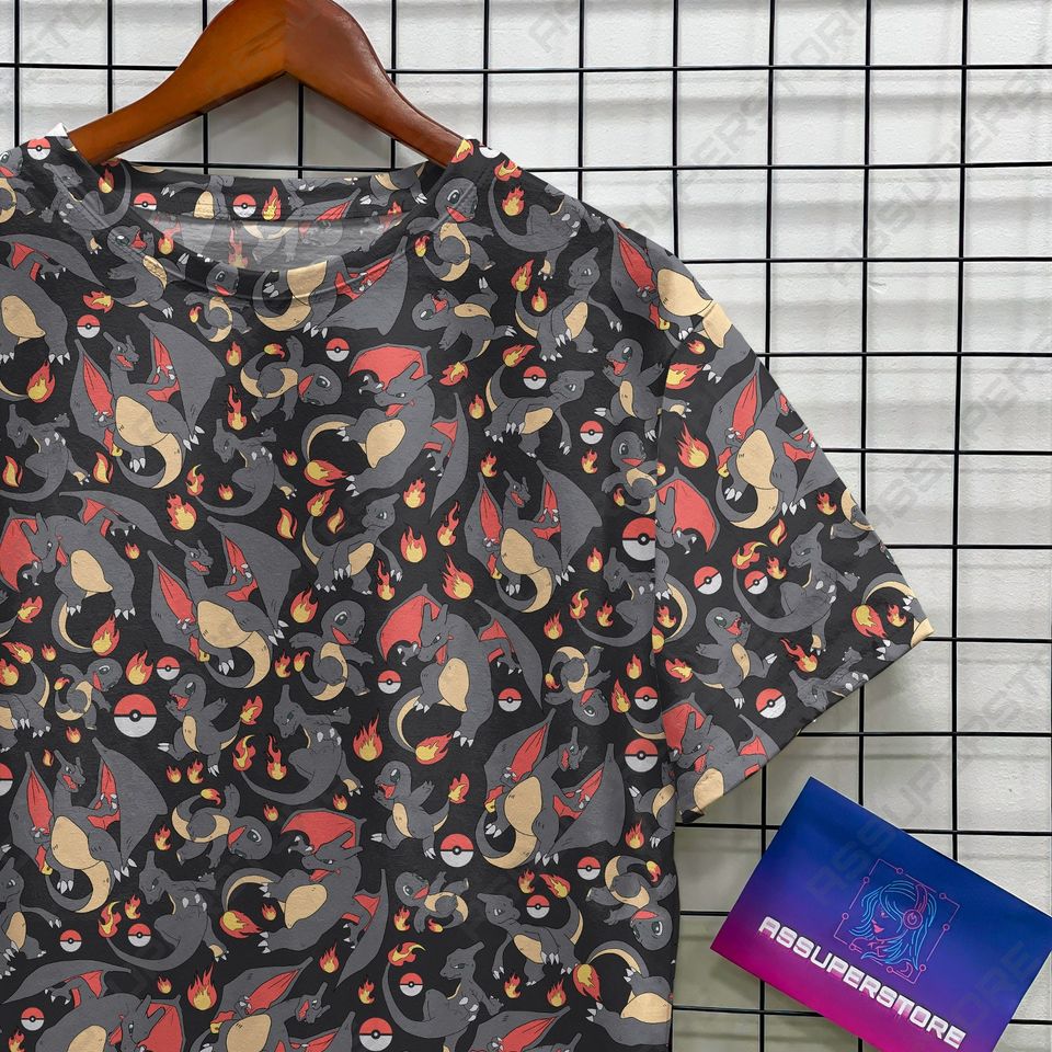 Charizard Charmander Kawaii Trendy Tshirt Charizard Funny Tshirt