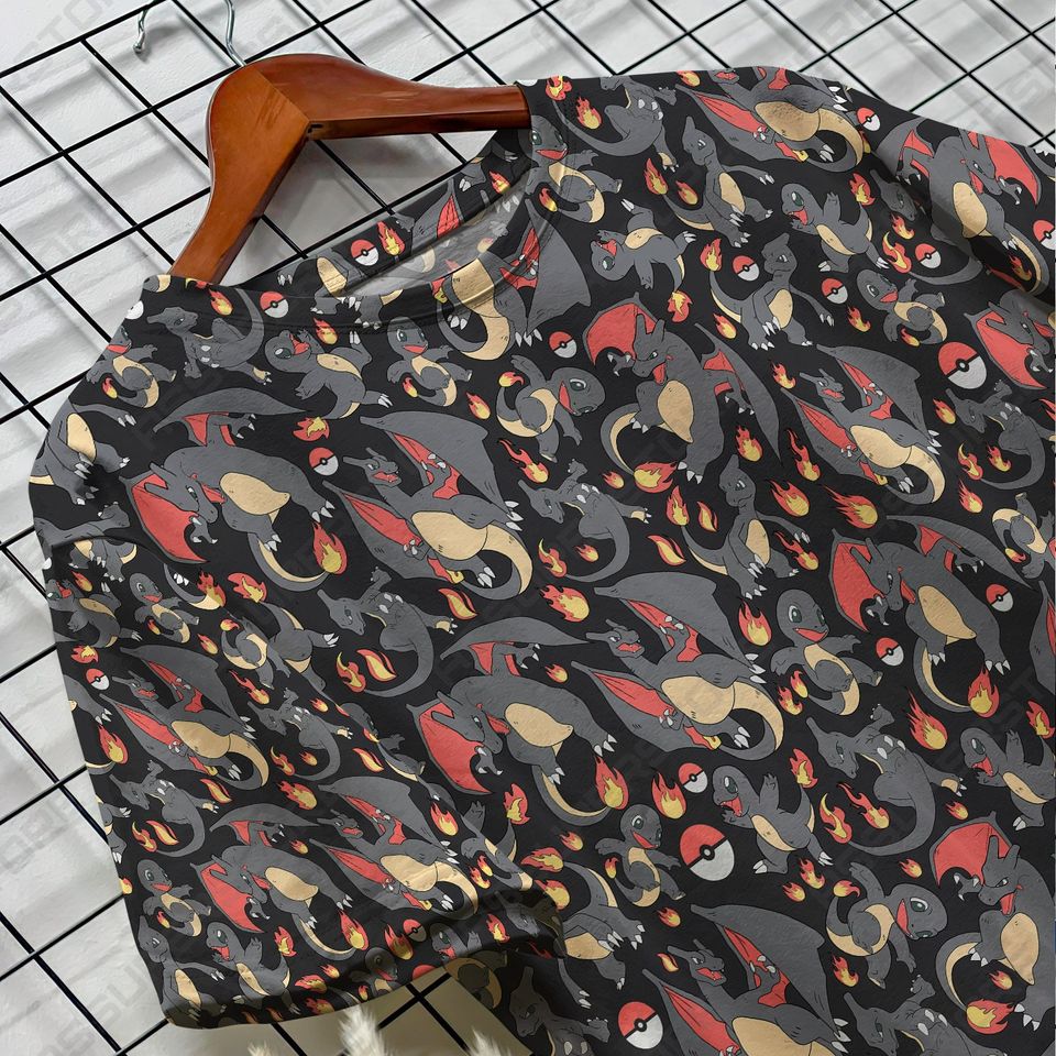 Charizard Charmander Kawaii Trendy Tshirt Charizard Funny Tshirt
